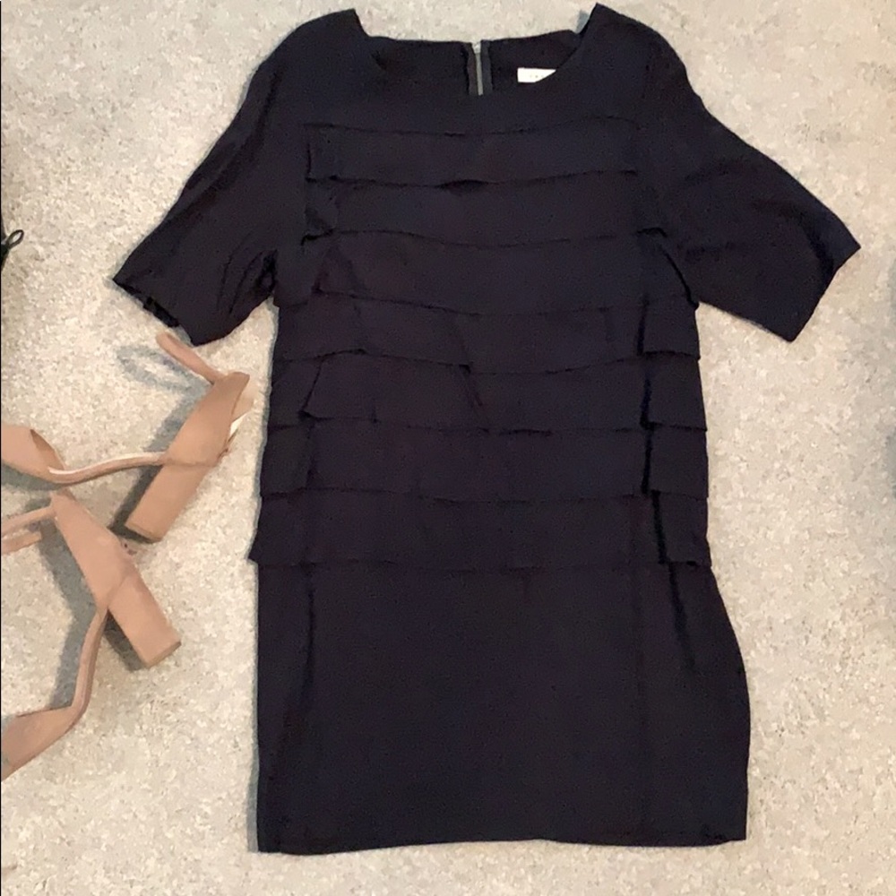 Direct from Paris-blue ruffle dress